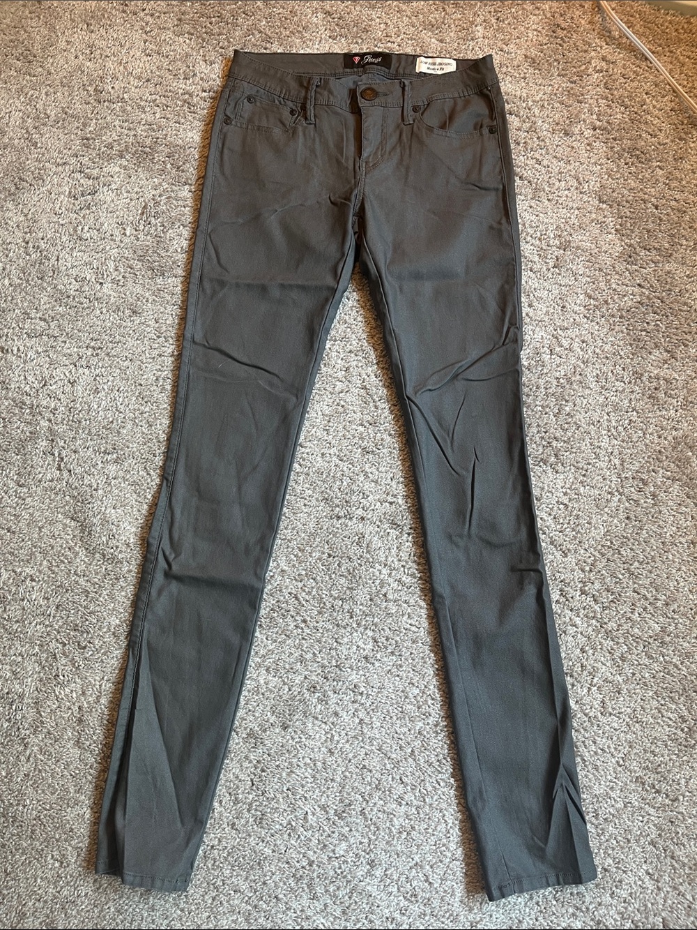 Guess Slim Charcoal Gray Jeggings